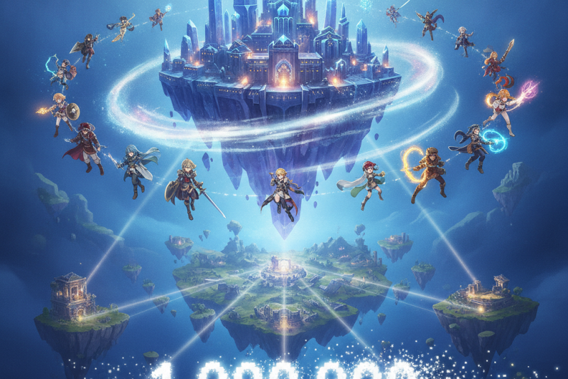 MMORPG baseado em anime aclamado atinge marca de 1 milhão de jogadores simultâneos