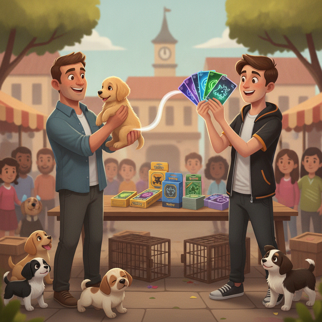 Criadores de cães oferecem filhotes em troca de cartas Pokémon