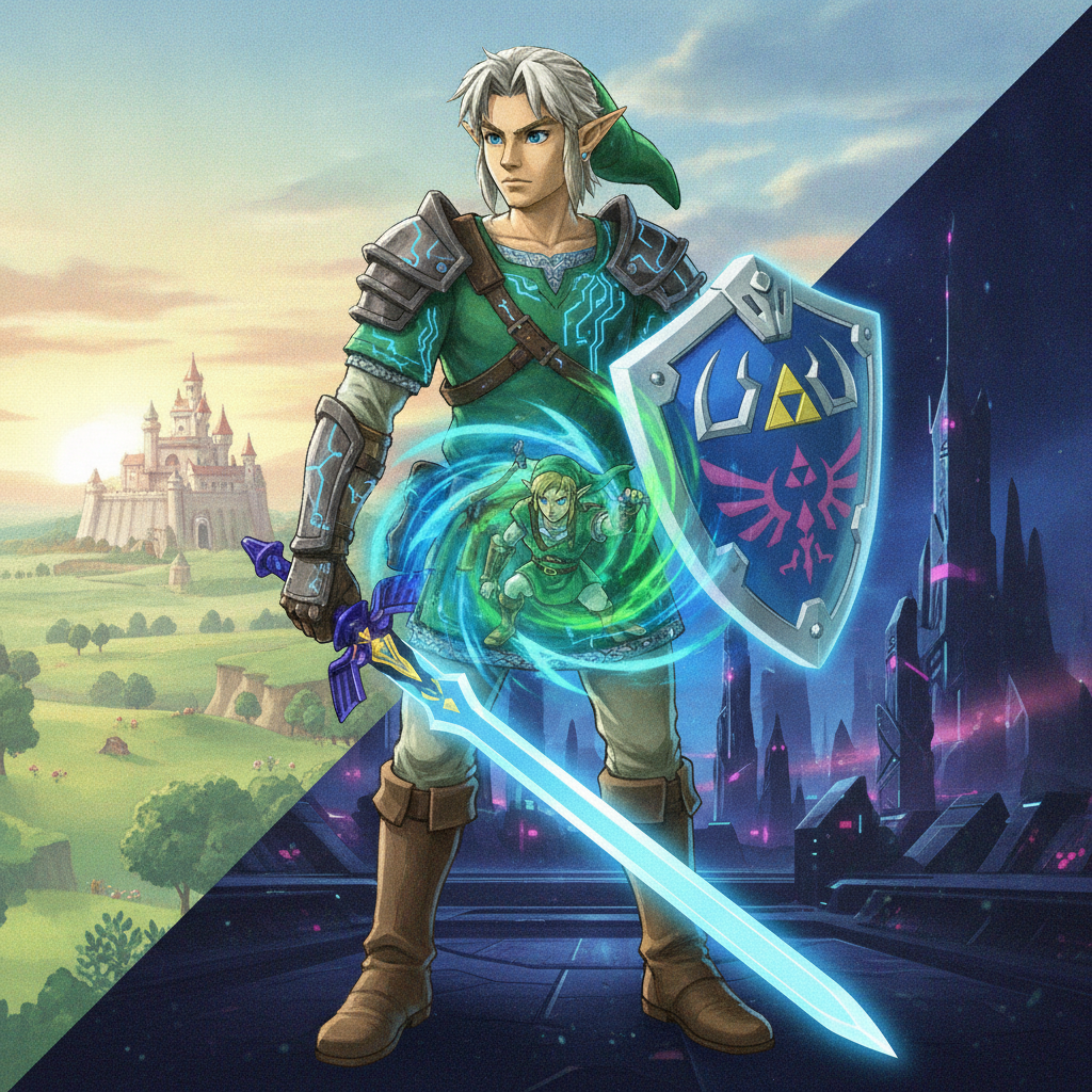 Nintendo atualiza design de Link em artes de Ocarina of Time Remake 2026, gerando debate entre fãs