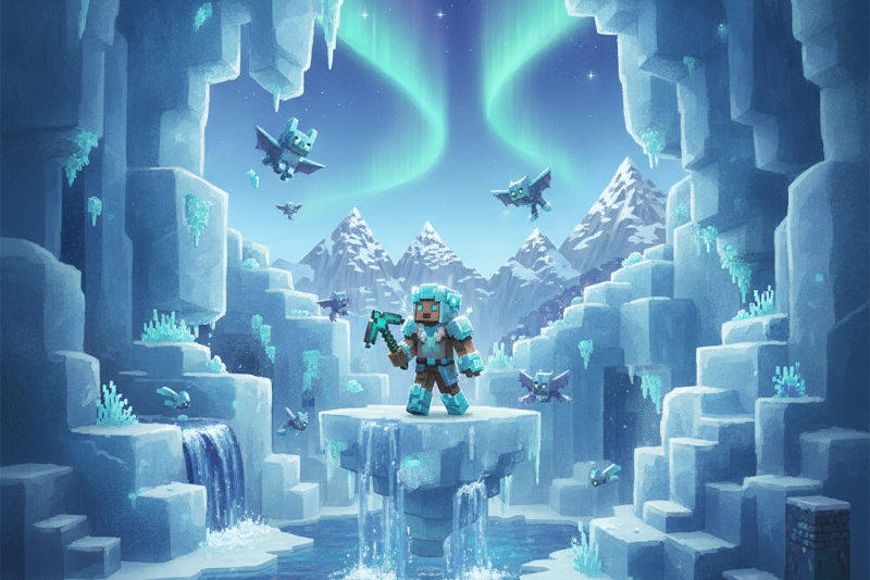 Minecraft: Caverna de Gelo Recebe Atualização de Conteúdo