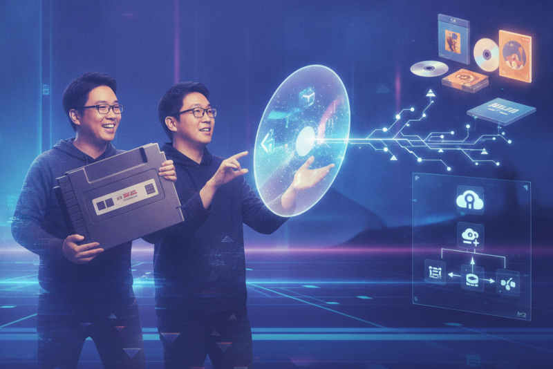 Shuhei Yoshida e Adam Boyes, ex-executivos da PlayStation, recriam vídeo icônico e refletem sobre o futuro da mídia físi