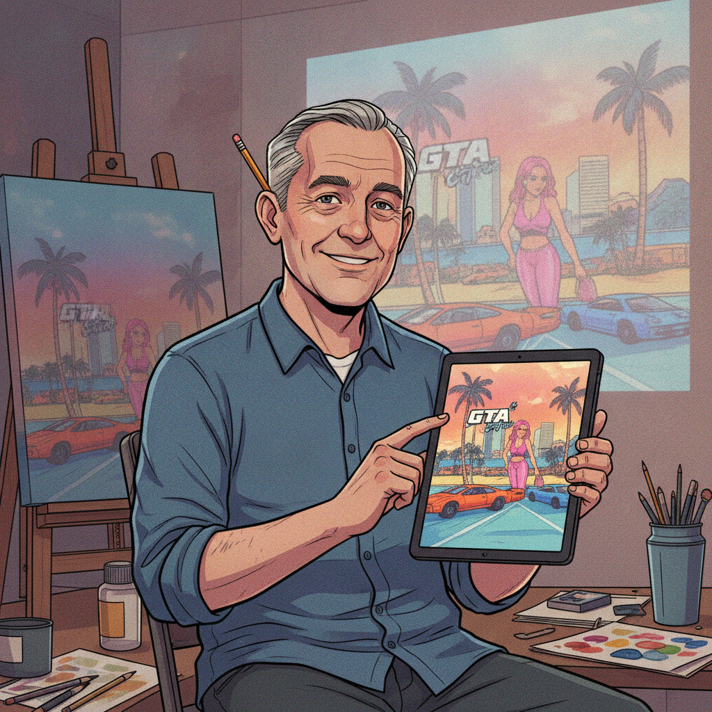 Artista original de GTA se sente lisonjeado por influência presente na capa de GTA 6