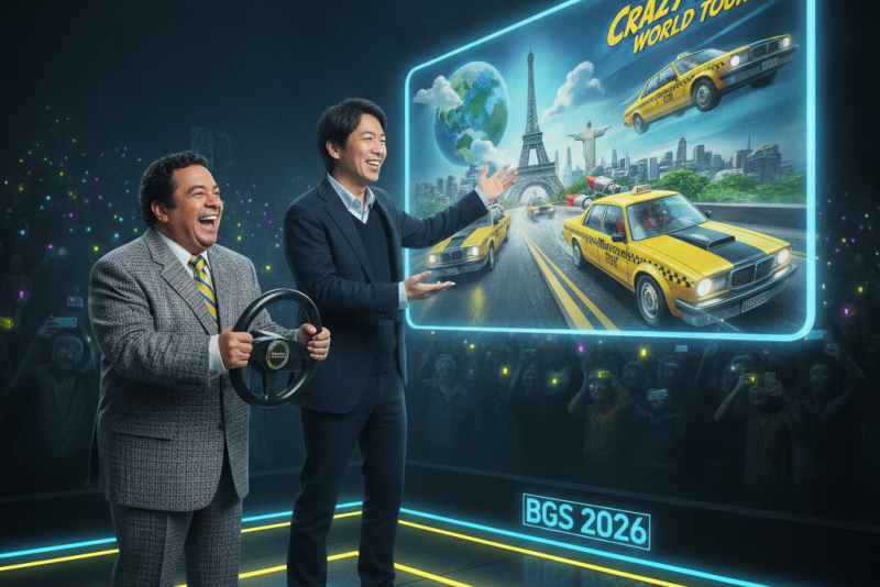 Criador de Crazy Taxi revela bastidores de World Tour, novo jogo da franquia, na BGS 2026 e encontro com Agostinho Carra