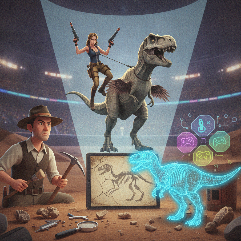 A frustração de paleontólogos com a representação de dinossauros em jogos como Tomb Raider